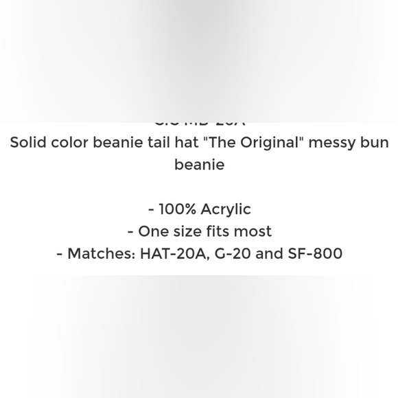 CC Beanie Messy Bun/Ponytail Tail Burgundy - Picture 2 of 2